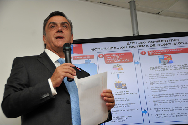 Ministros de Economía y Defensa anuncian medidas para modernizar el sistema de concesiones marítimas en Chile Ministros de Economía y Defensa anuncian medidas para modernizar el sistema de concesiones marítimas en Chile