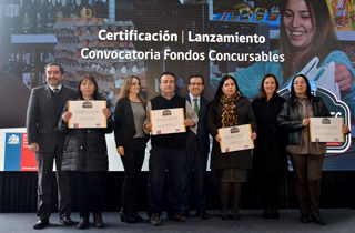 El Ministro de Economía, Fomento y Turismo, Luis Felipe Céspedes, junto al gerente general de Sercotec, Bernardo Troncoso, encabezan lanzamiento de la tercera convocatoria del subsidio para la Región Metropolitana de “Almacenes de Chile”, programa iniciado en 2016 que apoya a los pequeños negocios de barrio con capacitación en gestión y subsidio para inversiones.