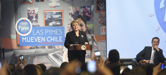 Presidenta Bachelet da el vamos a la segunda jornada de la Semana de la Pyme