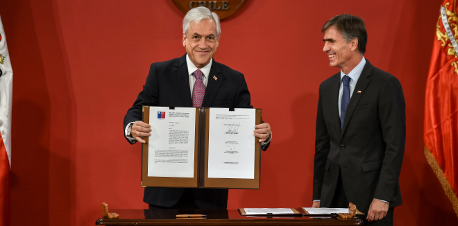 Presidente Piñera y Ministro Valente oficializan Oficina de Gestión de Proyectos Sustentables para reactivar inversión