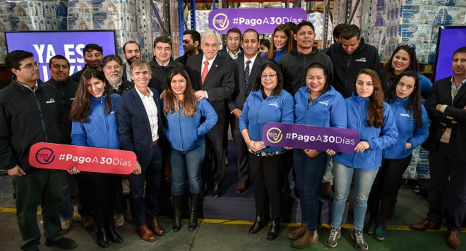 Presidente Piñera y Ministro Valente destacan puesta de marcha de Ley de Pago de 30 Días