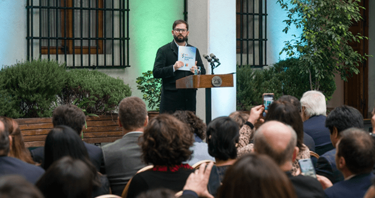 Presidente de la República, Gabriel Boric Font, encabeza ceremonia de entrega del Plan de Acción de Hidrógeno Verde