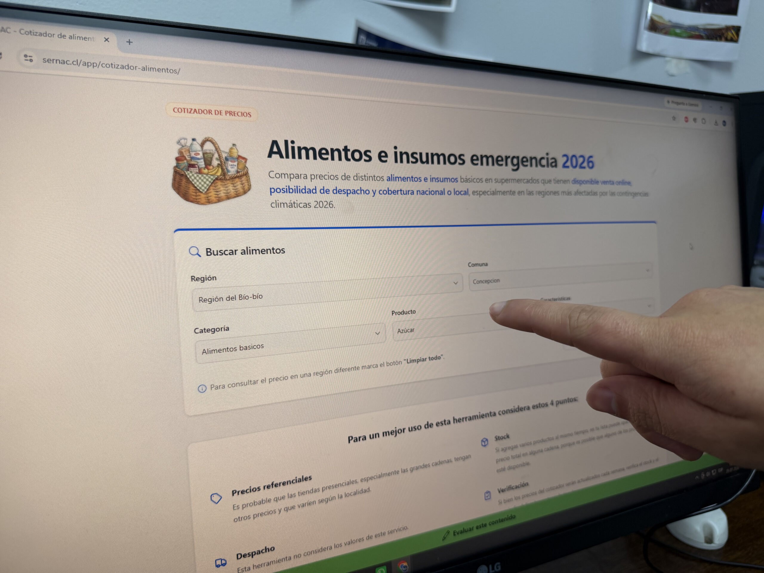 Sernac lanza cotizador de alimentos e insumos de emergencia